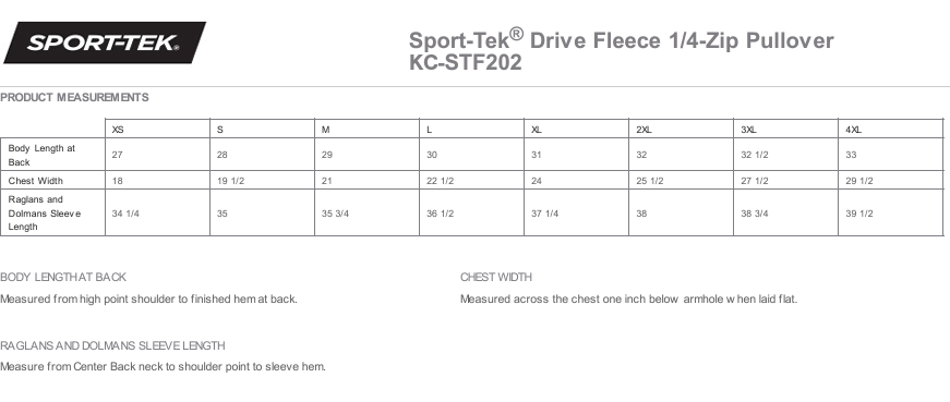 KC-STF202 Sport-Tek® Drive Fleece 1/4-Zip Pullover
