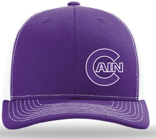 KC-R112C-AIN Richardson Adult Trucker  Cap- Offset 2Color Puff Embroidiery logo