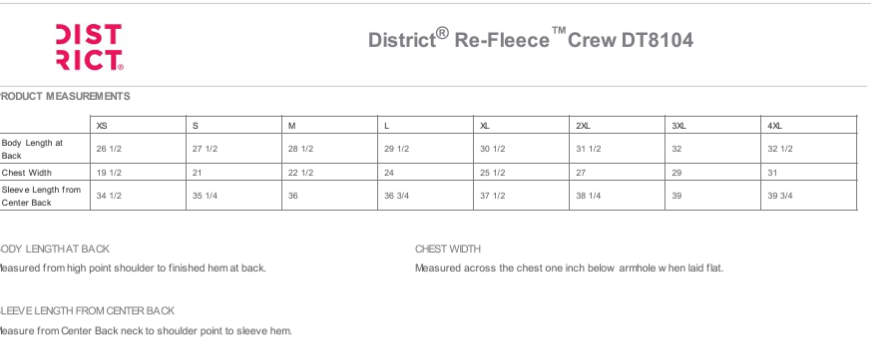 KC-DT8104  District Crew Puff Fleece Crew