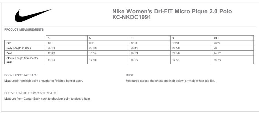 KC-NKDC1991 Nike Women's Dri-FIT Micro Pique 2.0 Polo