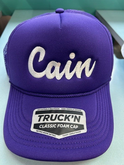 KC-Cain Classic Foam Trucker Cap 1 Color White Embroidery logo