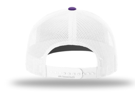 KC-R112 Richardson KC Ball logo Cap-Full front, Purple Cap w/ Embroidiery logo